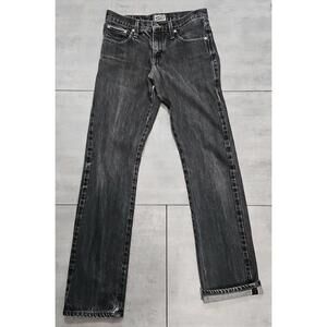 Naked & Famous Slim Guy Black Raw Selvedge Denim Jeans 29x33